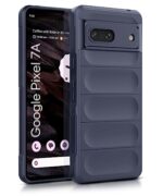 kelpuj Ultimate Silicon Back Cover Case for Google Pixel 7A | Military Grade Drop Protection Shockproof Bumper | Anti-Slip Grip | Scratch Proof Micro-Fibre Cloth Inside (Deep Blue)