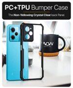 Shock Proof Clear Back Cover Case Mobile Cover for Poco X5 Pro 5G (Hard | Hybrid PC + TPU | Full Armour Device & Camera Protection | Black) - Image 7