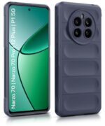 Ultimate Silicon Back Cover Case for Realme Narzo 70 | Realme Narzo 70 Pro | Realme 12 Plus |P1 5G Drop Protection Shockproof Bumper | Anti-Slip Grip | Micro-Fibre Cloth Inside (Deep Blue) - Image 5