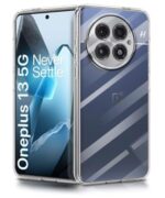 Transparent Back Cover Case for 1+ OnePlus 13 5G | Raised Bumps for Full Device & Camera Protection Shockproof TPU Silicone Back Case Mobile Cover Transparent