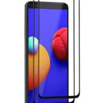 6D Tempered Glass Screen Protector Compatible for Samsung Galaxy M01 Core with Full Glue Edge to Edge Coverage and Protection with Easy Installation Kit  Black [ Pack of 2 ]
