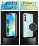 Transparent Back Cover Case for Samsung Galaxy A16 5G | Raised Bumps for Full Device & Camera Protection Shockproof TPU Silicone Back Case Mobile Cover Transparent - Image 7