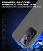 kelpuj Slim Frameless Back Cover for Oppo Reno 12 5G | Ultra Thin Lightweight Design & Camera Protection | Soft Matte Silicone Flexible Mobile Case (Grey) - Image 7