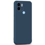 Back Cover for Redmi A2 Plus | Redmi A1 Plus | Poco C50 | C51 | Slim Soft Rubberised Case | Inner Velvet Fabric Lining | Matte Silicone Flexible Mobile Case | Camera Protection - Blue - Image 3