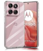 kelpuj Crystal Clear Transparent Back Case Cover for Motorola Moto Edge 60 Fusion | Full Device & Camera Protection Shockproof TPU | Flexible Silicone Back Cover Case Transparent - Image 3