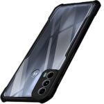 kelpuj Shock Proof Clear Protective Back Case for Motorola Edge 30 5G - AirEDGE Technology | 360 Degree Camera Protection | Transparent Hybrid Back Case Mobile Cover - Green