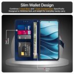 Shock Proof Flip Cover Back Case for Redmi Note 14 Se 5G | Magnetic Wallet Leather Case with Stand - Image 7