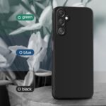 Back Cover for Samsung Galaxy A05S 5G | Galaxy M14 4G | Ultra Slim Soft Rubberised Case | Inner Velvet Fabric Lining | Matte Silicone Flexible Mobile Case | Camera Protection - Black - Image 7