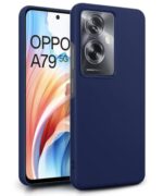 Slim Frameless Back Cover for Oppo A79 5G | Ultra Thin Lightweight Design & Camera Protection | Soft Matte Silicone Flexible Mobile Case (Blue)