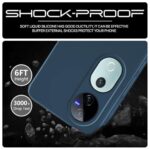 Back Cover for Vivo V40 | V40 Pro 5G | T3 Ultra 5G | Ultra Slim Soft Rubberised Case | Inner Velvet Fabric Lining | Matte Silicone Flexible Mobile Case | Camera Protection - Blue - Image 7