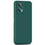 Back Cover for Xiaomi Redmi K50i | Ultra Slim Soft Rubberised Case | Inner Velvet Fabric Lining | Matte Silicone Flexible Mobile Case | Camera Protection - Green - Image 3