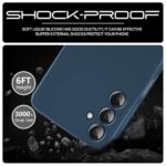 Back Cover for Samsung Galaxy M35 5G | Ultra Slim Soft Rubberised Case | Inner Velvet Fabric Lining | Matte Silicone Flexible Mobile Case | Camera Protection - Blue - Image 7