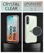 Transparent Back Cover Case for Samsung Galaxy M16 5G | Galaxy F16 5G | Raised Bumps for Full Device & Camera Protection Shockproof TPU Silicone Back Case Mobile Cover Transparent - Image 5