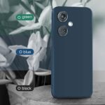 kelpuj Back Cover for 1+ OnePlus Nord CE 3 5G | Ultra Slim Soft Rubberised Case | Inner Velvet Fabric Lining | Matte Silicone Flexible Mobile Case | Camera Protection - Blue - Image 7