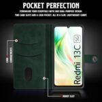 Shock Proof Flip Cover Back Case for Mi Redmi 13C 5G | Magnetic Wallet Leather Case with Stand - Image 5