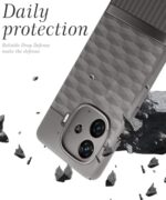 Back Cover for iQOO Neo 10R 5G with Hexa Cube Design | Ultra Slim Soft Rubberised Case | Inner Velvet Fabric | Matte Silicone Flexible Mobile Case | Camera Protection  Grey - Image 5