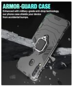 Shock Proof Back Case Mobile Cover for Samsung Galaxy M30 | Back Cover Case (Tough Armor | Hybrid PC + TPU | Ring Holder & inBuilt Kickstand | Black) - Image 7