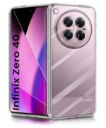 Transparent Back Cover Case for Infinix Zero 40 5G | Raised Bumps for Full Device & Camera Protection Shockproof TPU Silicone Back Case Mobile Cover Transparent