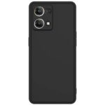 Ultra Slim Soft Rubberized Back Cover Inner Velvet Fabric Lining Matte Silicone Flexible Camera Protection Back Cover for Oppo F21 Pro 4G | (Black) - Image 2