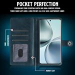 Shock Proof Flip Cover Back Case for Realme 14 Pro Plus 5G | Magnetic Wallet Leather Case with Stand - Image 5
