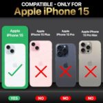 Shock Proof Flip Cover Back Case for Apple Iphone 15 | Magnetic Wallet Leather Case with Stand - Image 3