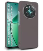 Slim Frameless Back Cover for Realme Narzo 70 | Narzo 70 Pro | Realme 12 Plus | P1 5G | Ultra Thin Lightweight Design & Camera Protection | Soft Matte Silicone Flexible Mobile Case (Grey)