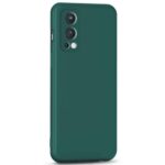 Back Cover for 1+ Oneplus Nord 2 5G | Nord 2 5G Pac-Man Edition | Slim Soft Rubberised Case | Inner Velvet Fabric Lining | Matte Silicone Flexible Mobile Case | Camera Protection - Green - Image 4