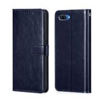 Shock Proof Flip Cover Back Case for Oppo A3S | Magnetic Wallet Leather Case with Stand