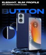 Slim Frameless Back Cover for Motorola Moto Edge 50 Fusion 5G | Moto Edge G96 Fusion 5G Ultra Thin Lightweight Design & Camera Protection | Soft Matte Silicone Flexible Mobile Case Blue - Image 7
