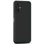 Back Cover for Xiaomi Redmi 11 Prime 4G | Ultra Slim Soft Rubberised Case | Inner Velvet Fabric Lining | Matte Silicone Flexible Mobile Case | Camera Protection - Black - Image 3