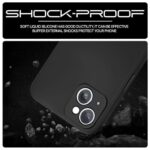 Back Cover for Apple iPhone 15 Plus | Ultra Slim Soft Rubberised Case | Inner Velvet Fabric Lining | Matte Silicone Flexible Mobile Case | Camera Protection - Black - Image 7