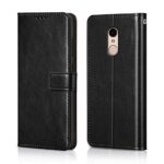 Shock Proof Flip Cover Back Case for Mi Redmi Note 5 | Magnetic Wallet Leather Case with Stand