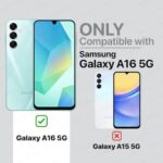 kelpuj Slim Frameless Back Cover for Samsung Galaxy A16 5G | Ultra Thin Lightweight Design & Camera Protection | Soft Matte Silicone Flexible Mobile Case (Grey) - Image 3