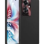 Slim Frameless Back Cover for Oppo F25 Pro 5G | Ultra Thin Lightweight Design & Camera Protection | Soft Matte Silicone Flexible Mobile Case (Black)