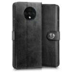 Shock Proof Flip Cover Back Case for Oneplus 7T | Magnetic Wallet Leather Case with Stand - Image 3
