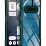 kelpuj Shock Proof Clear Protective Back Case for Nothing Phone 3a 5G - AirEDGE Technology | 360 Degree Camera Protection | Transparent Hybrid Back Case Mobile Cover - Green