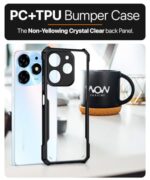 Shock Proof Clear Protective Back Case for Tecno Spark 10 Pro 5G AirEDGE Technology | 360 Degree Camera Protection | Transparent Hybrid Back Case Mobile Cover Black - Image 7