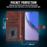 Shock Proof Flip Cover Back Case for Realme P3 Ultra 5G | Magnetic Wallet Leather Case with Stand - Image 5
