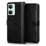 Shock Proof Flip Cover Back Case for Iqoo Z9 Lite | Magnetic Wallet Leather Case with Stand - Image 5