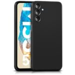 Back Cover for Samsung Galaxy M35 5G | Ultra Slim Soft Rubberised Case | Inner Velvet Fabric Lining | Matte Silicone Flexible Mobile Case | Camera Protection - Black