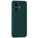 Back Cover for IQOO Z6 44w 4G | Vivo T1 44w 4G | Ultra Slim Soft Rubberised Case | Inner Velvet Fabric Lining | Matte Silicone Flexible Mobile Case | Camera Protection - Green - Image 3
