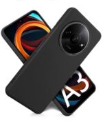 Slim Frameless Back Cover for Mi Redmi A3 | Redmi A3X | Poco C61 | Ultra Thin Lightweight Design & Camera Protection | Soft Matte Silicone Flexible Mobile Case (Black) - Image 4