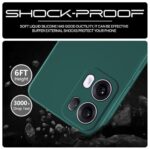 Back Cover for Oppo Reno 13 Pro 5G | Ultra Slim Soft Rubberised Case | Inner Velvet Fabric Lining | Matte Silicone Flexible Mobile Case | Camera Protection - Green - Image 6