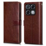 Shock Proof Flip Cover Back Case for Infinix Gt 20 Pro | Magnetic Wallet Leather Case with Stand