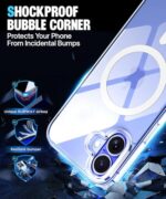 Ultra-Hybrid Back Case Cover for iPhone 16 Plus | Compatible with MagSafe | Drop and Camera Protection | Shock Proof Crystal Clear Mobile Back Case (PC+TPU, Transparent) - Image 5