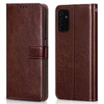 Shock Proof Flip Cover Back Case for Samsung Galaxy M52 5G | Magnetic Wallet Leather Case with Stand