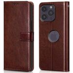 Shock Proof Flip Cover Back Case for Apple Iphone 14 Pro Max | Magnetic Wallet Leather Case with Stand