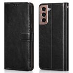 Shock Proof Flip Cover Back Case for Samsung Galaxy S21 Plus | Magnetic Wallet Leather Case with Stand