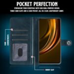 Shock Proof Flip Cover Back Case for Realme 13 Plus 5G | Magnetic Wallet Leather Case with Stand - Image 7