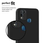 kelpuj Back Cover for Infinix Hot 10 Play | Ultra Slim Soft Rubberised Case | Inner Velvet Fabric Lining | Matte Silicone Flexible Mobile Case | Camera Protection - Black - Image 8